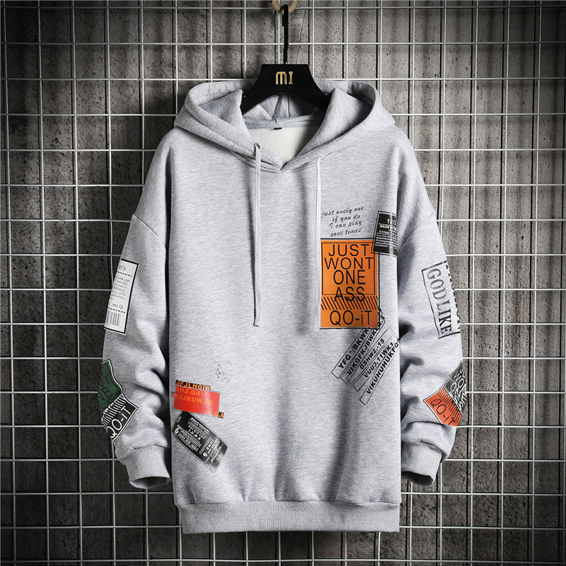 Title 8, Fleece bedrukt sweatshirt met capuchon