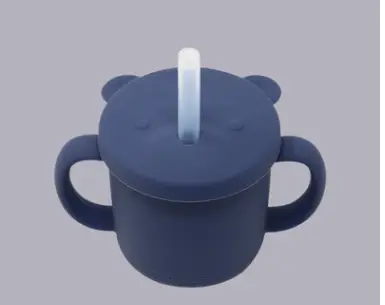Glue Pie Glitterspice Children'S Straw Cup Baby Milk Cup Baby Learn To Drink Cup Bear Cup