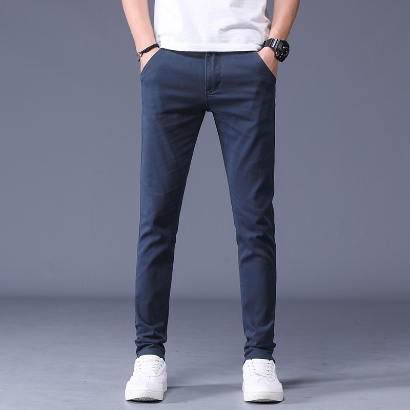 Summer Men's Pants Casual Pants Men's Black Slim Pants Men's Stretch
