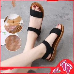 Tendon Soft Sole Sandals All-match Velcro Korean Beach Shoes Flat Women's Shoes - Black - View 1
