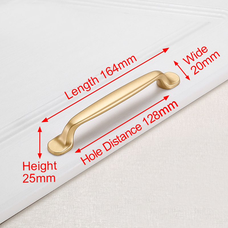 Golden Solid Cabinet Wardrobe Handle Modern Furniture