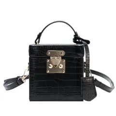 Box Personality Shoulder Bag Fashionable And Popular - Black - View 1