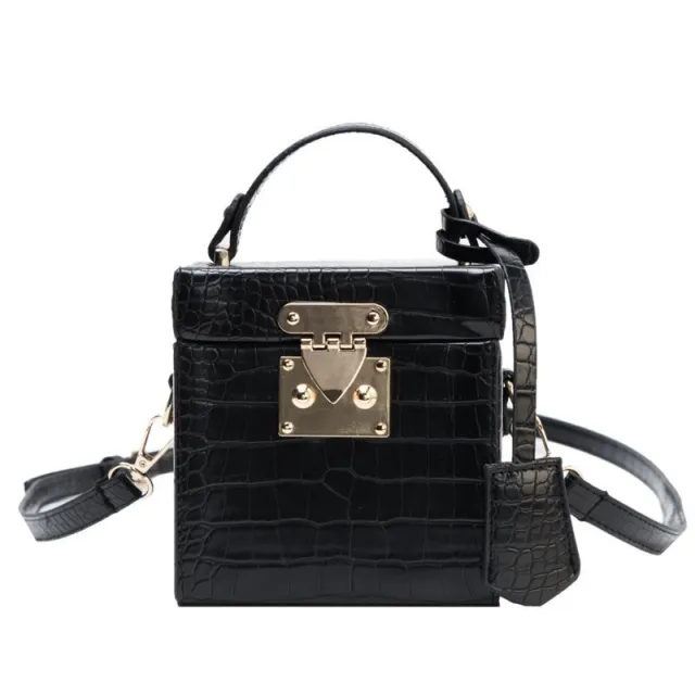 Box Personality Shoulder Bag Fashionable And Popular Black - Shop at LoveMi