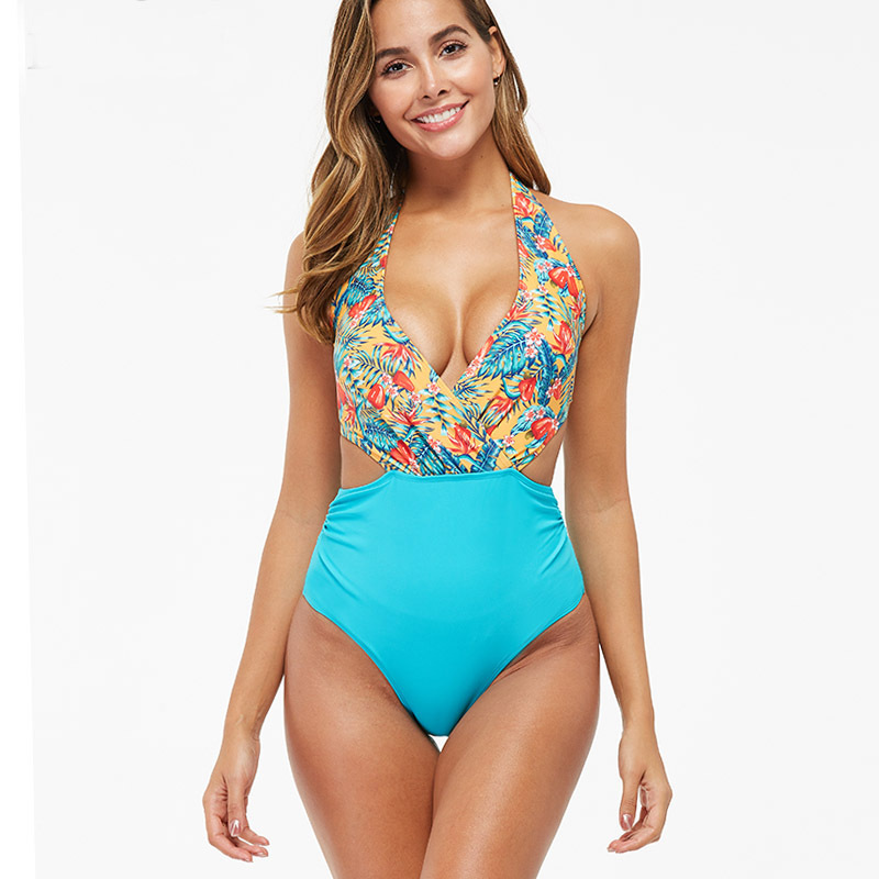 halter one piece swimsuit