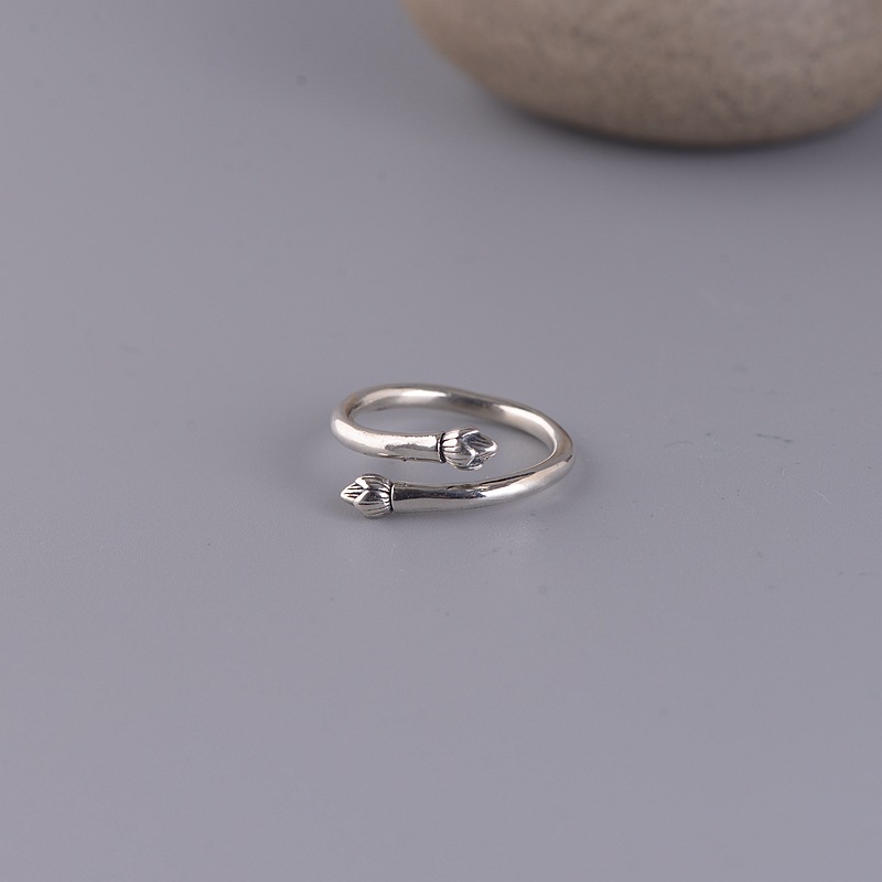 Antique distressed opening jewelry ring