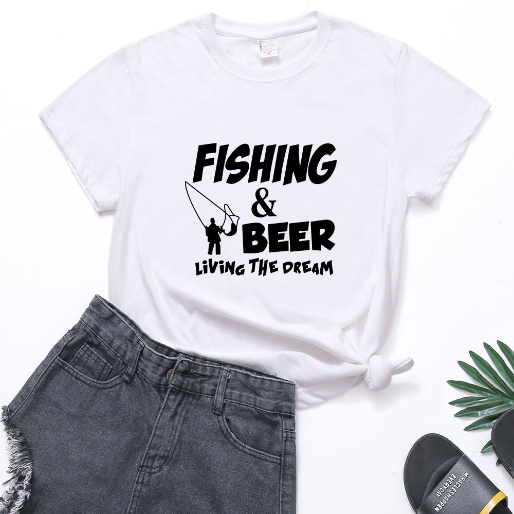 Title 2, Fishing Print Loose Plus Size Women