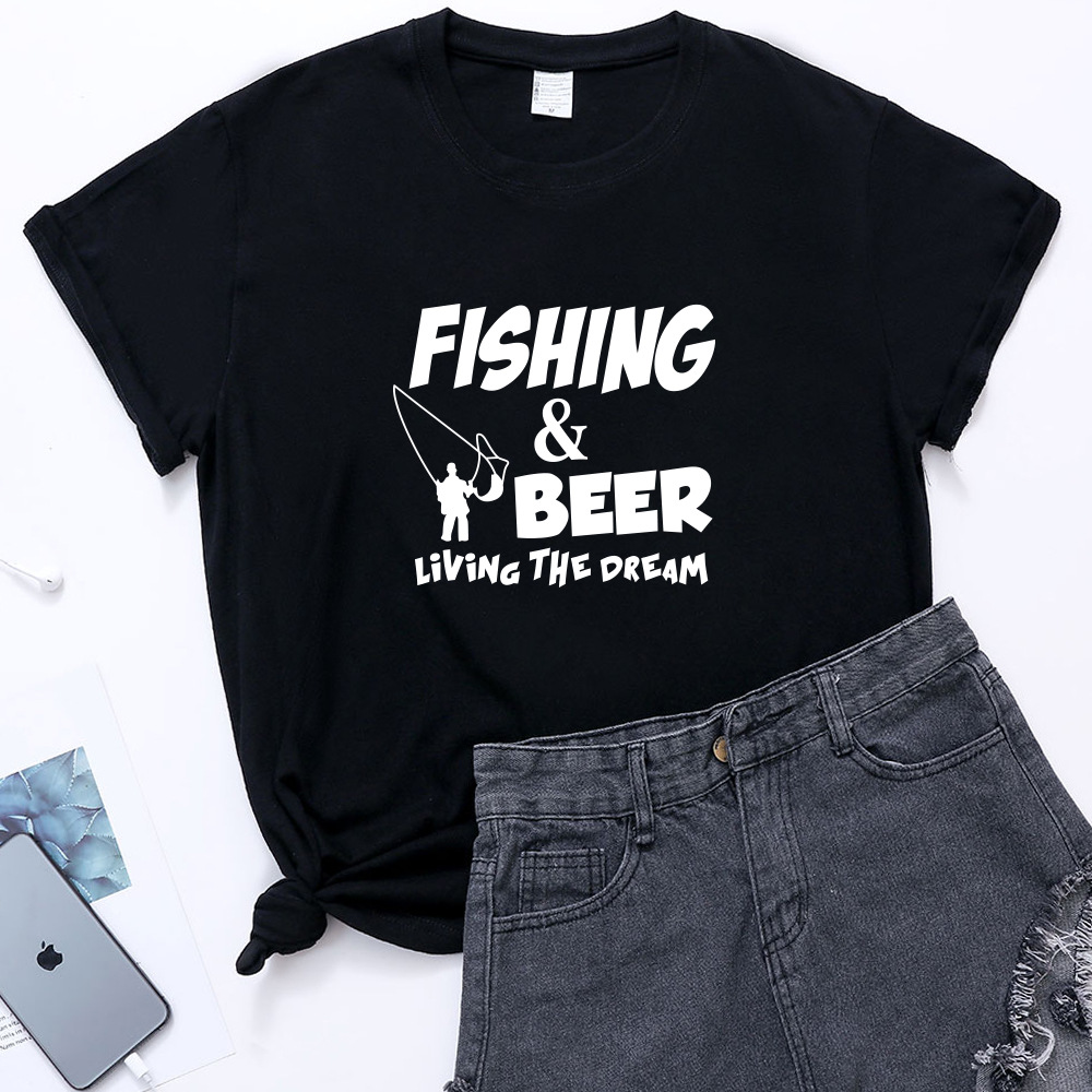 Title 3, Fishing Print Loose Plus Size Women