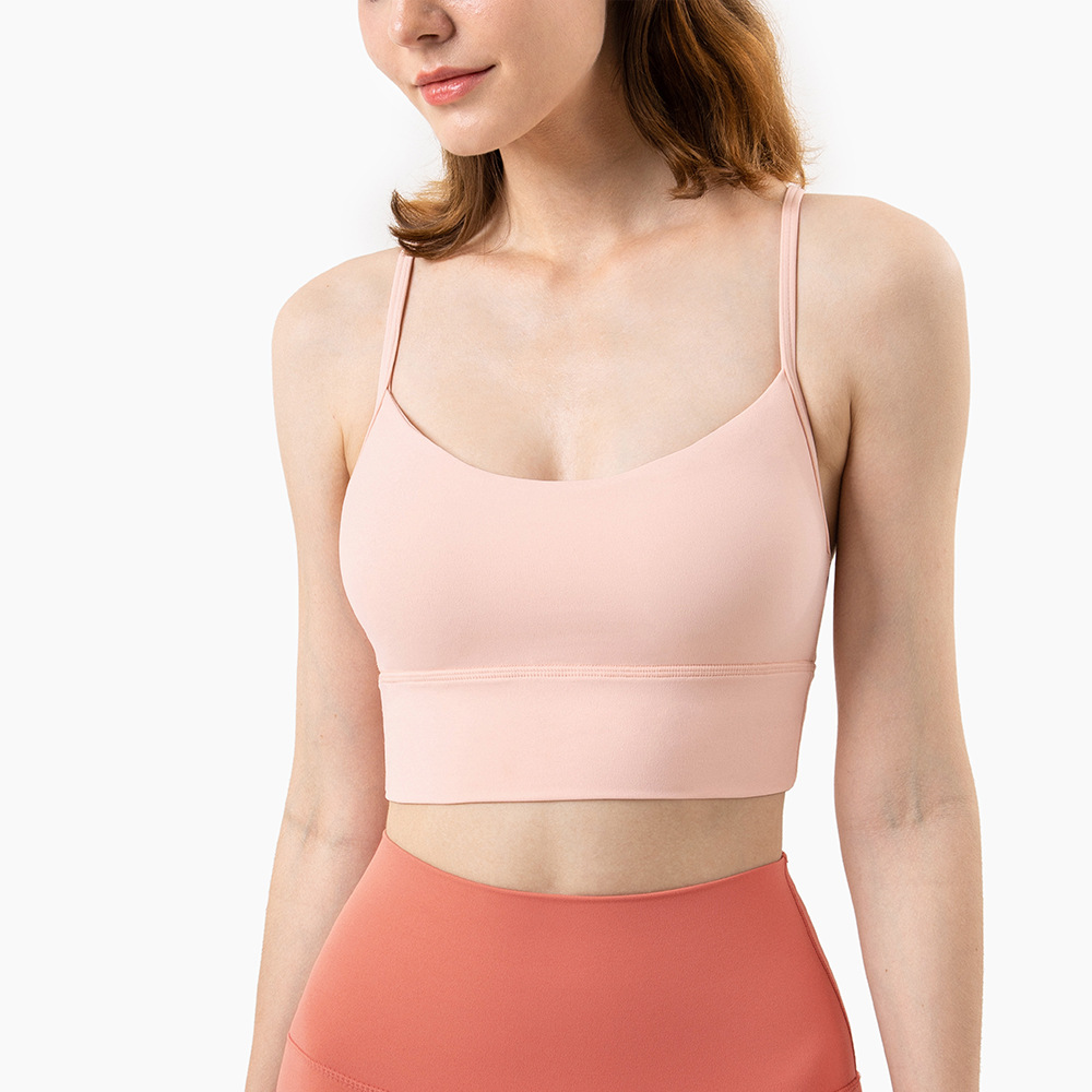 Title 1, Vest-Style Nude Sling Yoga Bra