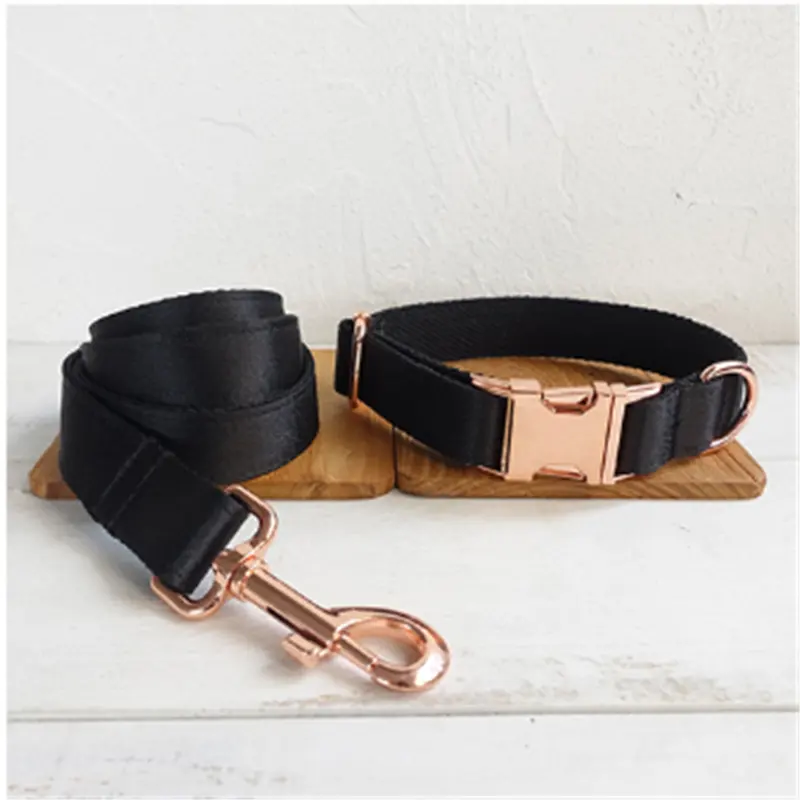 Black Dog Collar Personalized Pet