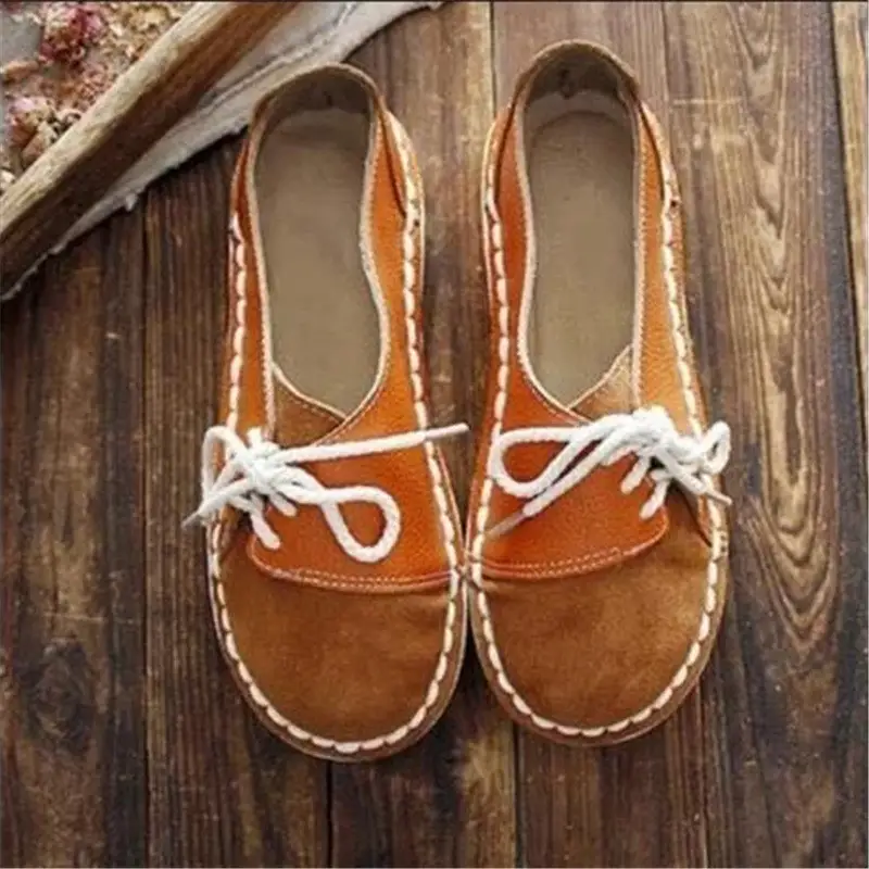 Round Toe Color Matching Peas Shoes All-match Soft Girl Single Shoes