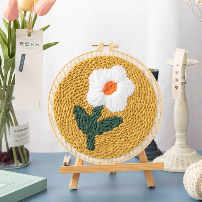 Handmade Diy Woolen Thread Embroidery Kit Vibrato