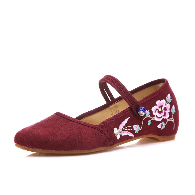 Embroidered Style With Cheongsam Small Cloth Shoes