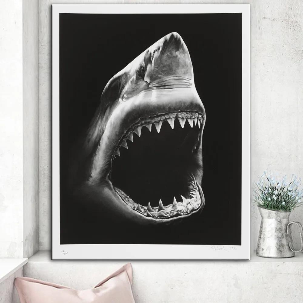Modern Canvas Painting Shark Canvas Painting – image 3