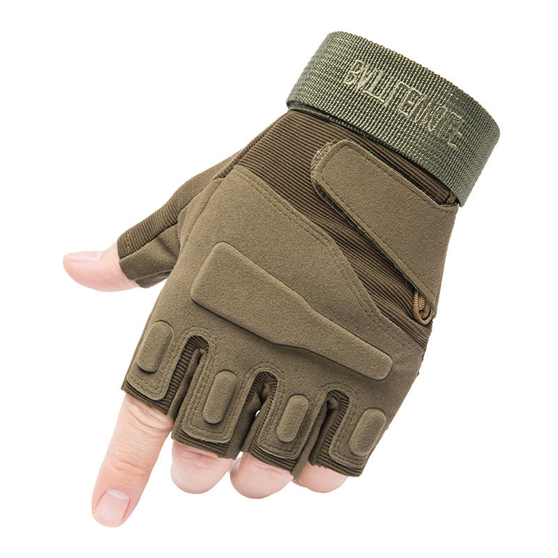 Green Half Finger Gloves