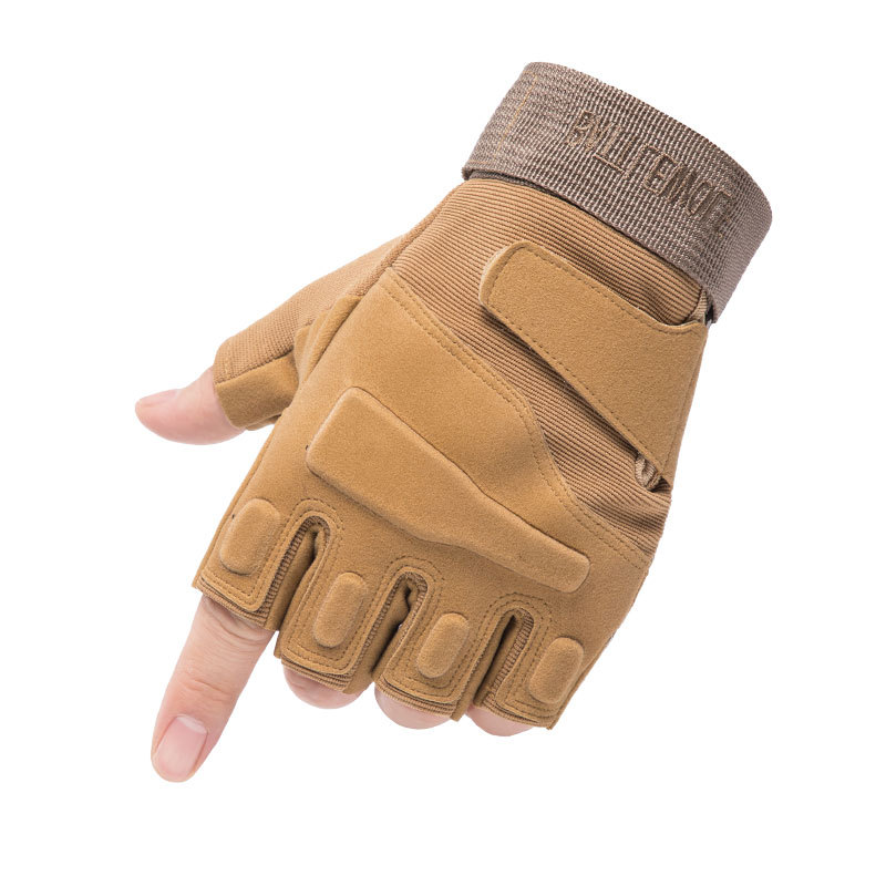 Brown Half Finger Gloves