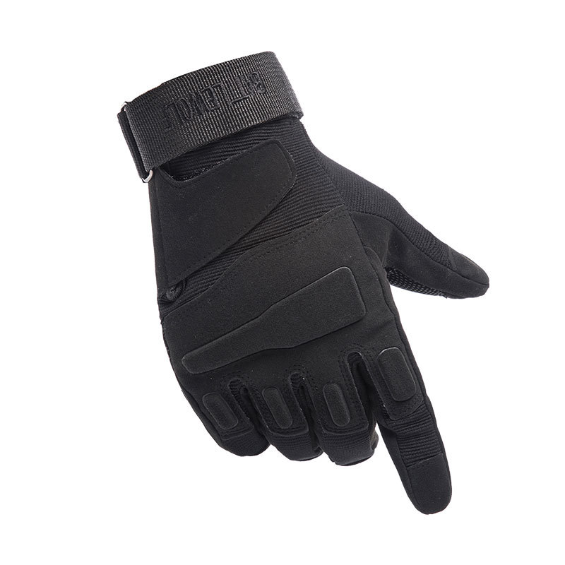 Black full finger gloves