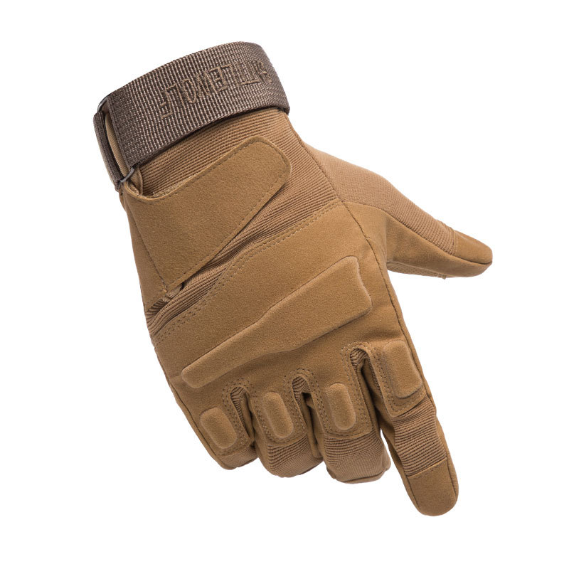 Brown full finger gloves