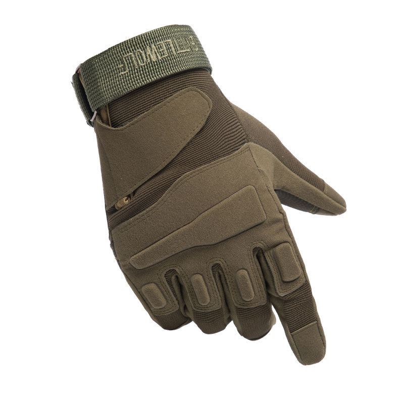 Green full finger gloves