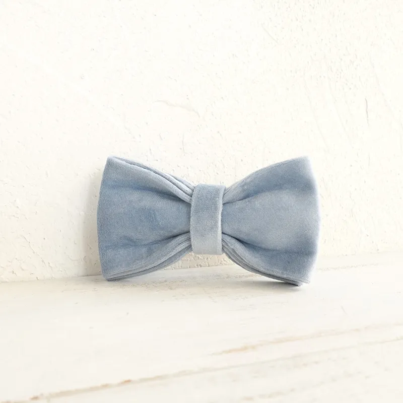 Blue cowboy pet dog collar - Blue Bow Tie