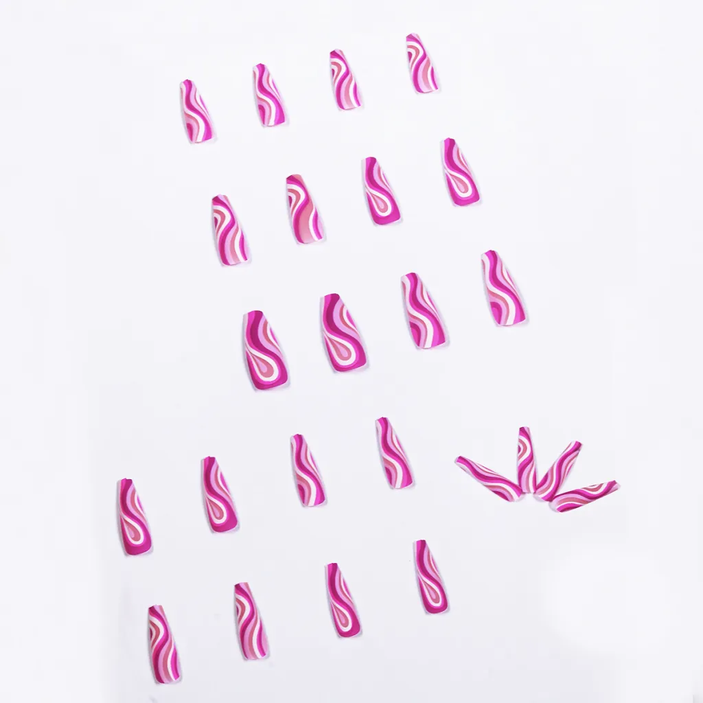 Detachable Artistic Wearable Finished Fake Nails False Nails Fingernails Press On Nails Tips - Rose Red