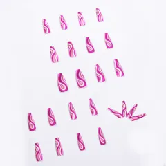Detachable Artistic Wearable Finished Fake Nails False Nails Fingernails Press On Nails Tips - Rose Red - View 1