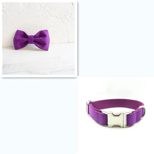 Pet bow tie Solid dog collar bow accessories Purple Bset - Shop at LoveMi