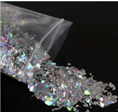 Holographic AB Nail Glitter Flake Sparkly Sequins Irregular DIY