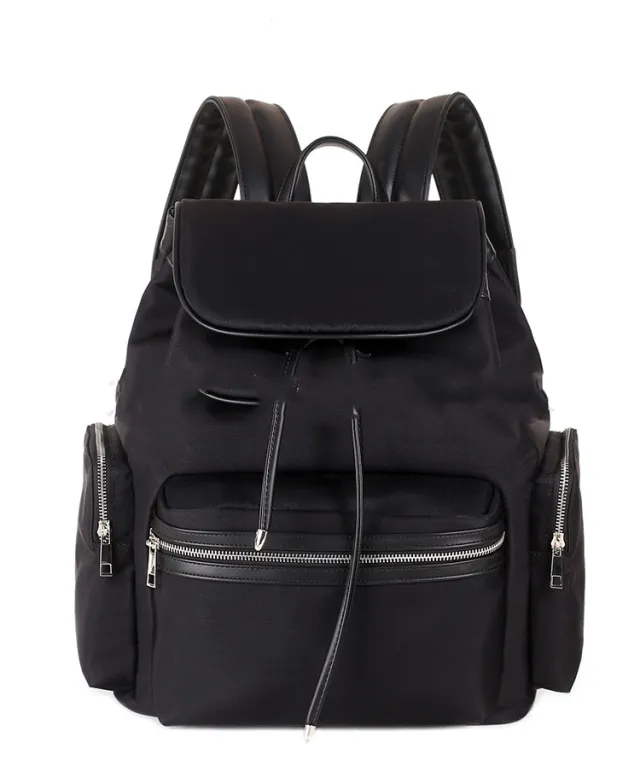 New Mummy Bag Nylon Mummy Bag Backpack Storage Bag Waterproof Travel Backpack Hanging Child Car Backpack Black - Shop at LoveMi
