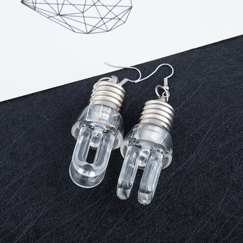 Funny Nightclub Bengdi Colorful Luminous Bulb Earrings Earrings Women