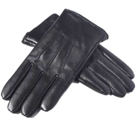 Leather Gloves Men Winter Warmth Thickened Plus Velvet Touch