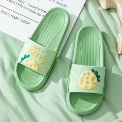 Lovely Slippers Women''S Summer Fashion Wear Bath Antiskid Men''S Home Couple Cool Slippers Stepping On Excrement Feeling Indoor - Green - View 1