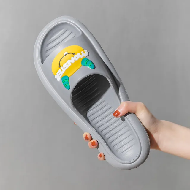 Lovely Slippers Women''S Summer Fashion Wear Bath Antiskid Men''S Home Couple Cool Slippers Stepping On Excrement Feeling Indoor Grey - Shop at LoveMi