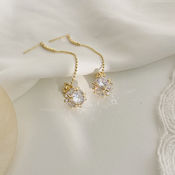 Fashionable Korean Style All-match Tassel Chain Earrings