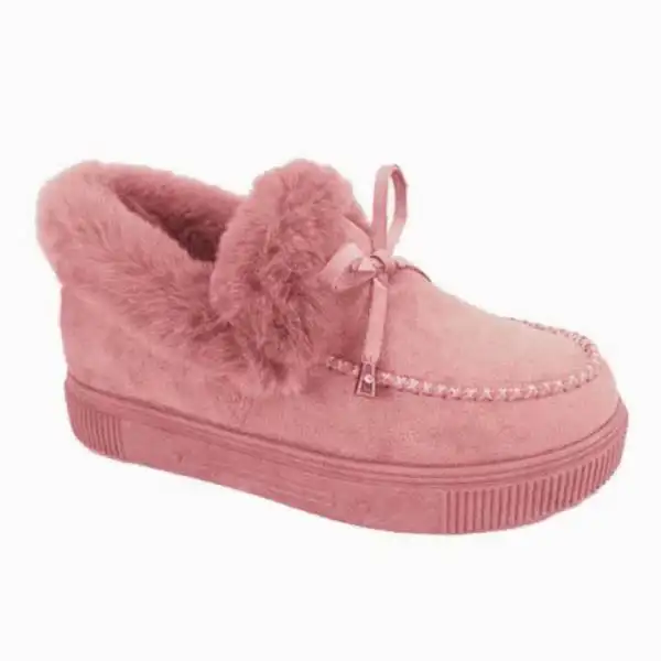 Independent station wish cross-border foreign trade hot style low-cut viscose shoes flat bottom casual low-tube round toe snow boots women