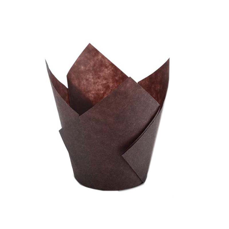 Tulip cake cup coffee color