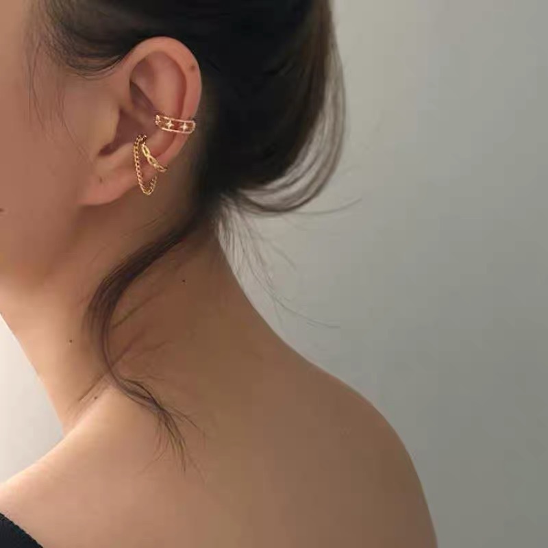 Exquisite Temperament Star Zircon No Pierced Earrings Earrings