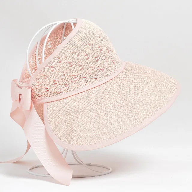 Summer Folding Straw Sun Hat Ladies Pink - Shop at LoveMi