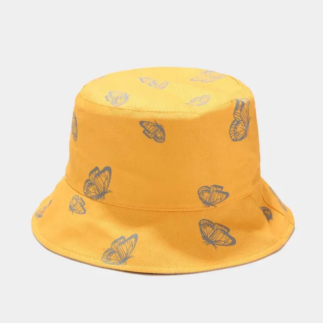 Summer Street Double Sided Butterfly Fisherman Hat Korean Outdoor Sun Hat Gray - Shop at LoveMi
