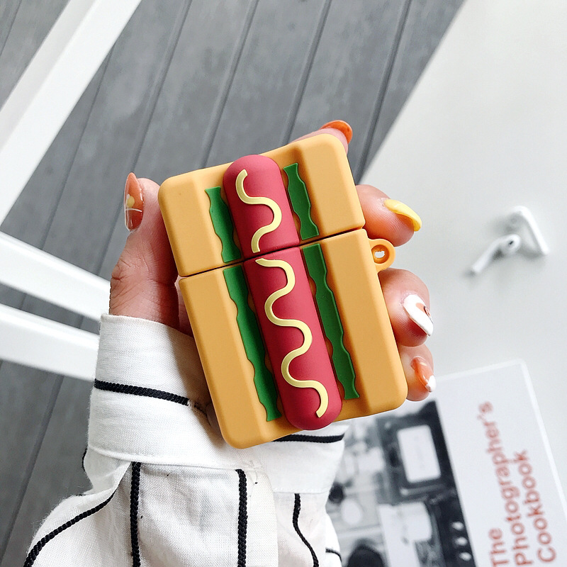 Creative Personality Hot Dog Bread Earphone Set