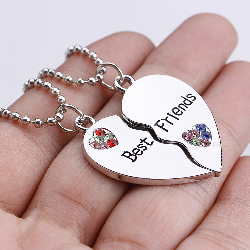 Fashion Bestfriends Diamond Stitching Love Necklace