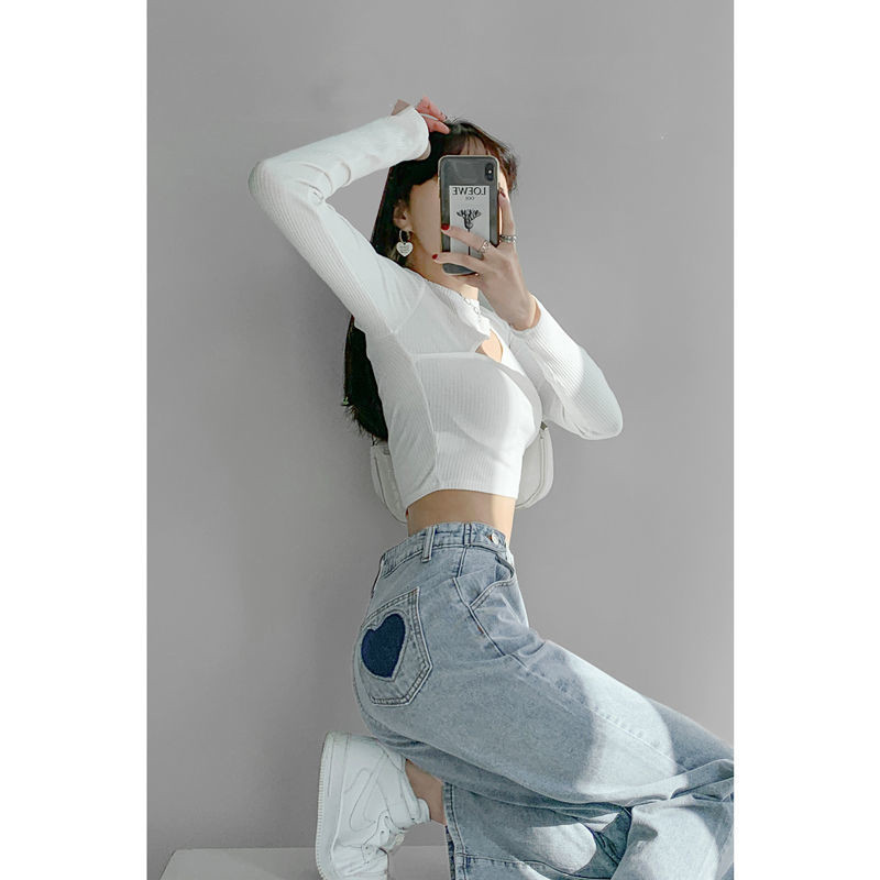 Loose Slim Straight Leg Pants High Waist Slim Wide Leg Pants