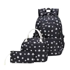 Three-Piece Travel Printing Bag - Black - View 1