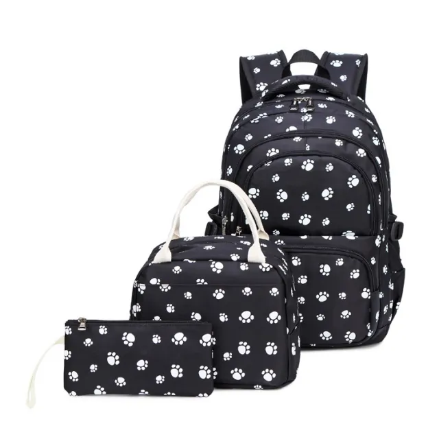 Three Piece Travel Printing Bag Black - Shop at LoveMi
