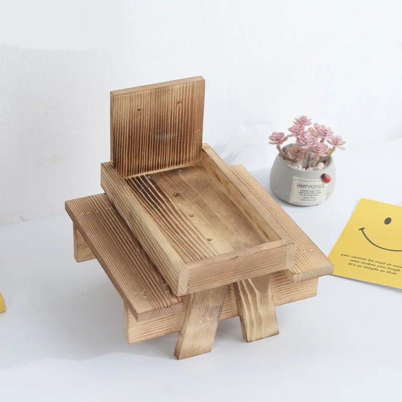 Wooden Squirrel Feeder Creative Diy Crafts Corn Nut Squirrel Table