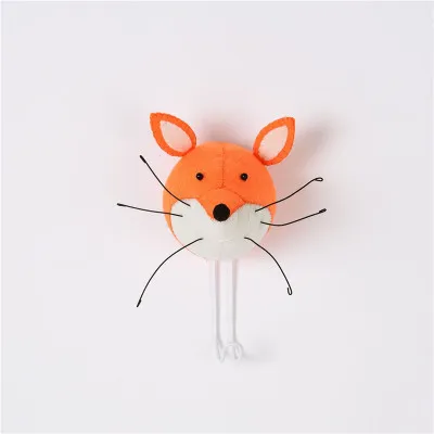 Wool Felt Animal Head Lion Elephant Coat Hook Fox - Shop at LoveMi