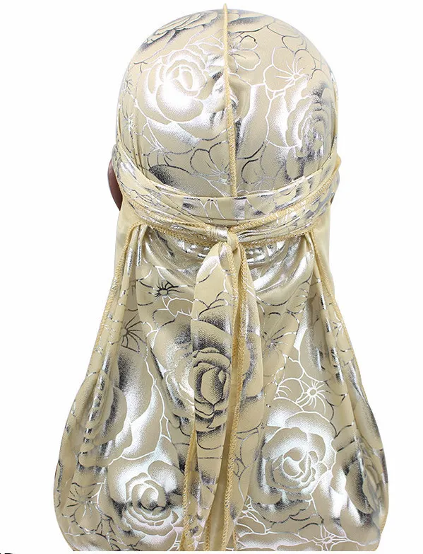 Rose Imitation Silk Long Tail Pirate Hat Toe Cap Rice Gold Rose - Shop at LoveMi