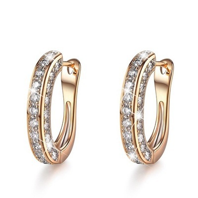 Zircon Stud Earrings Simple  Individuality Earrings Exaggerated Temperament