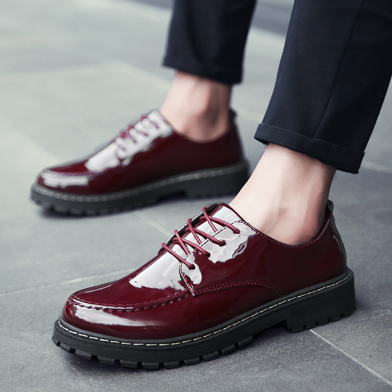 Wine red single shoes