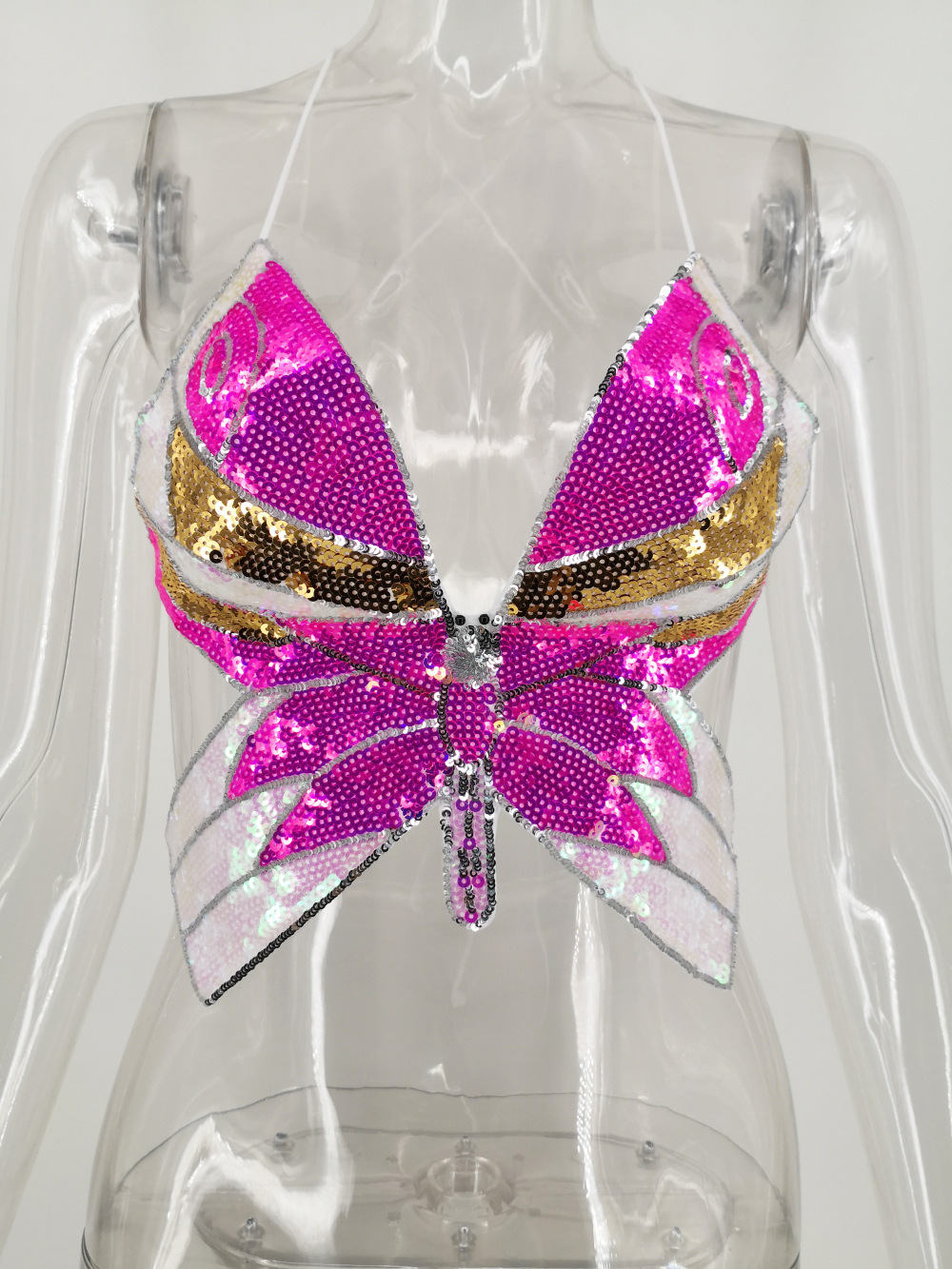 Title 6, Se Xy Camisole Suspenders Butterfly Sequined To...