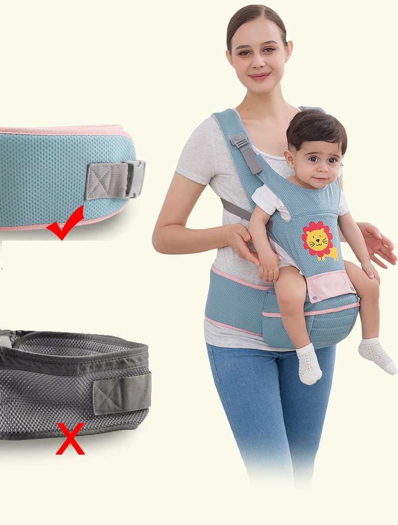 Newborn Baby Carrier Women Multifunctional Baby Carrier Baby Waist Stool Cotton T Shirts Dad Hands Free Baby Kangaroo Packet — foto 3
